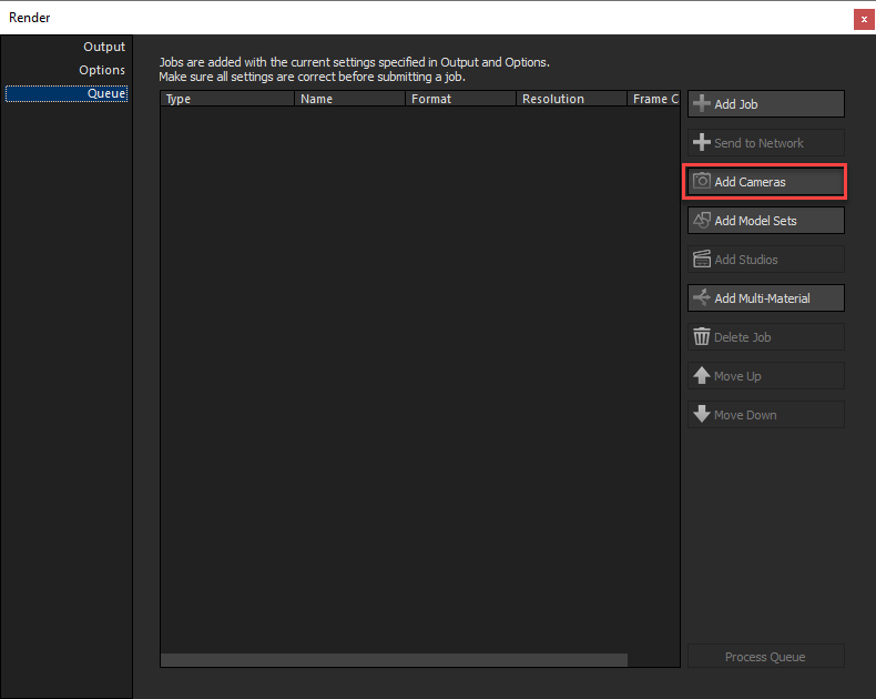 Adding Multiple Cameras to Render Queue
